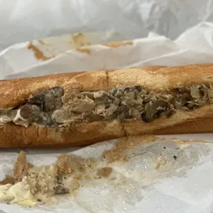 Half Chicken mushroom cheese steak