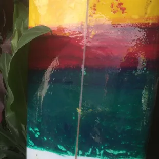 Surfboard broken half epoxy repaired