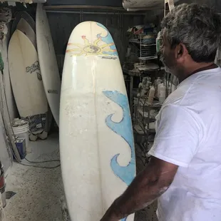 Amaury with repaired board
