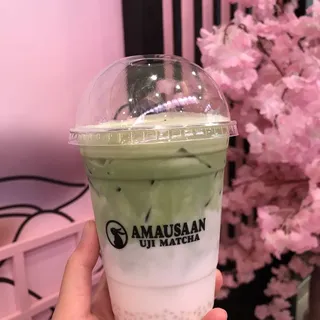 F5 Matcha coconut milk with sago