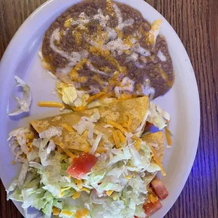~08-07-21~ Red Oak, Texas ~ 2 Crispy Tacos &amp; Double Refried Beans!