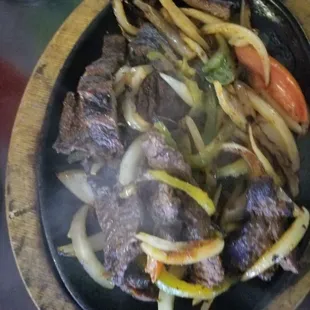 Beef fajitas