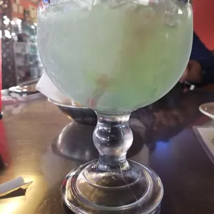 Large margarita on the rocks with no salt