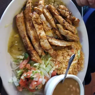 Spicy chicken was tender and juicy