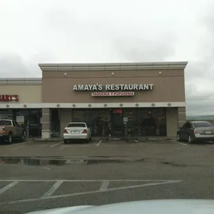 the front of the restaurant