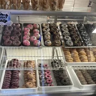 a display of donuts