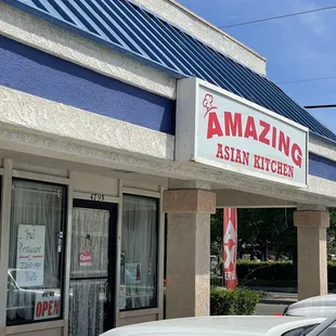 the front of the restaurant