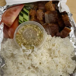 OR1. Roasted Pork Over Steamed Rice
