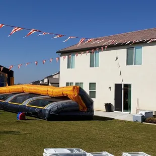 The obstacle part inflating.