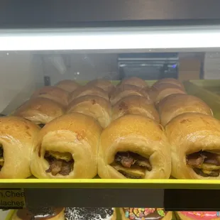 a display of a variety of doughnuts