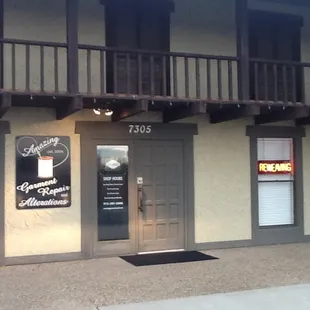 Our new shop, down the sidewalk, after 9 years, November, 2013