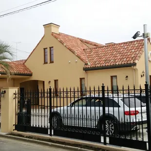 This Custom fence and automatic gate was installed in two days with no welding or painting needed.