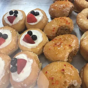 Chantilly cream donut and Boudin donut.