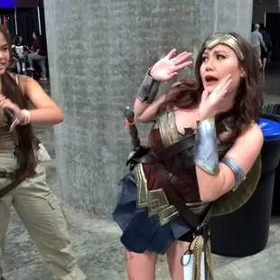 Lara Croft was tired, hungry and not in the mood for Wonder Women's prissy attitude.