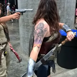 Lara thought that a head shot might calm WW down.