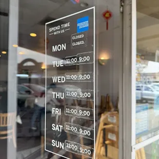 Hours as of January 2024