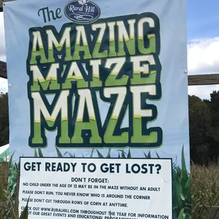Poster for the amazing Maize maze