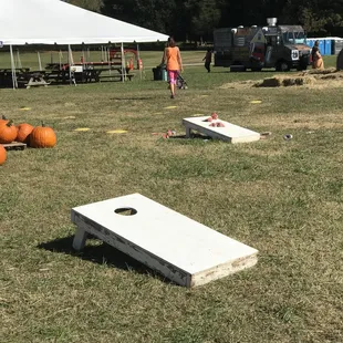 Corn hole while you wait