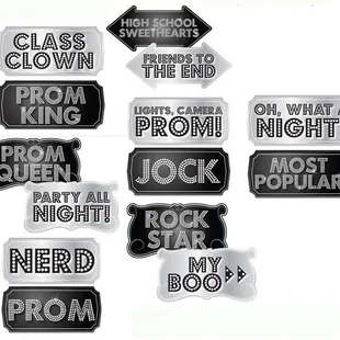 We have many prop signs for all occasions!