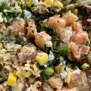 Spicy Salmon Poke Bowl!