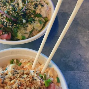 two small poke bowls!