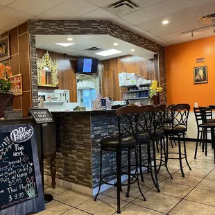 the inside of a restaurant