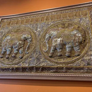 a picture of two elephants