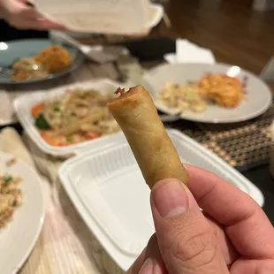 Food overall is pretty good, but just be aware if you order the spring rolls that they are tiny