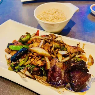 spicy eggplant with chicken