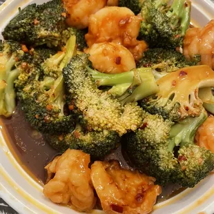 Garlic shrimp and broccoli- good!