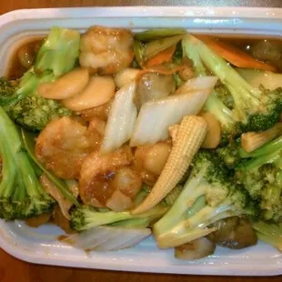 shrimp with mixed veggies