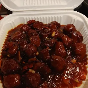 V3 fake mock meat orange chicken