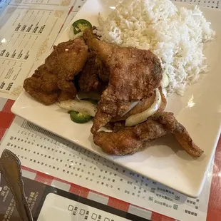 Salt and Pepper Pork Chop Lunch Special.