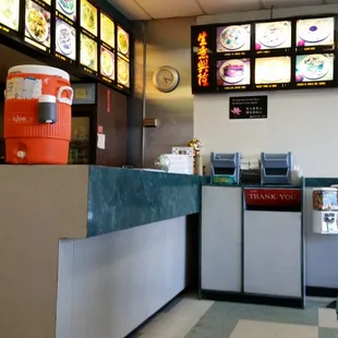 the inside of a restaurant