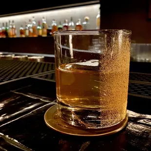 Gypsum &amp; flint - bourbon &amp; rye Indian-spiced take on a new old fashioned. Absolutely stunning to look at and to imbibe.