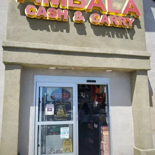 the front of the store