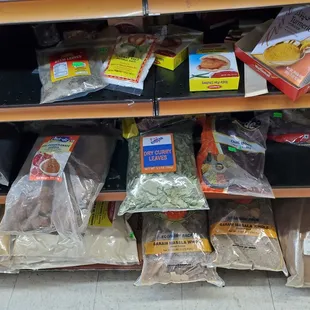 a variety of food items