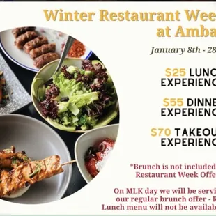 Unlimited small plates from 1/8-1/28 2024
