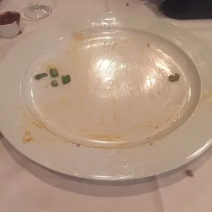 a dirty plate