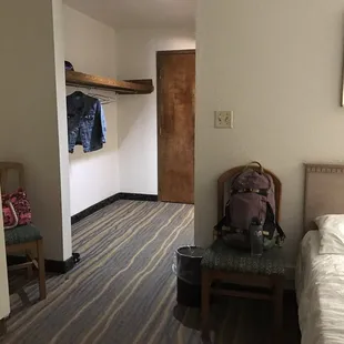 A lot of shelf area in "closet" space