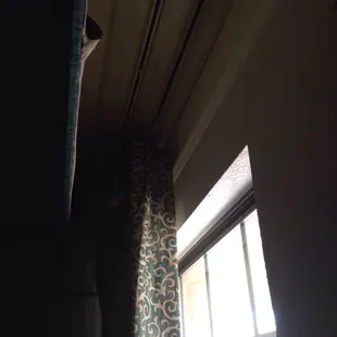 A window shade with now curtain. I can't even let the sun in my room without letting the world see what going on in my room