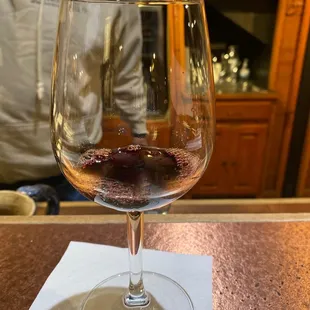 a glass of wine