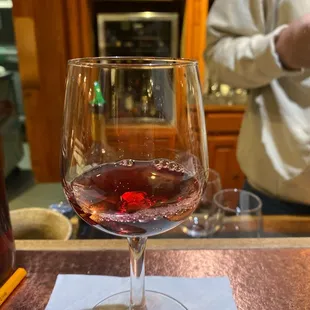 a glass of wine