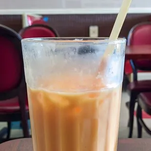 Mango Lassi! Probably the best one I have had, perfect consistency and Mango flavor.