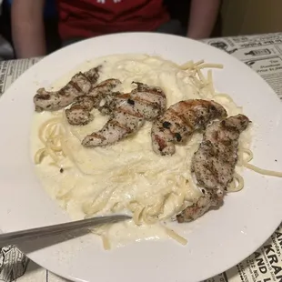Chicken fettuccine Alfredo
