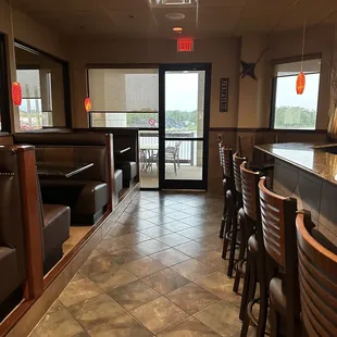 a view of the dining area