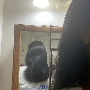 Week 7... hair still straight will some body left to it