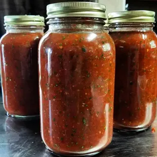 Salsa for a catering taco bar