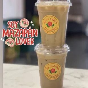two cups of iced coffee
