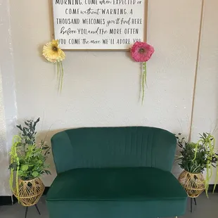 Cute couch &amp; selfie corner
